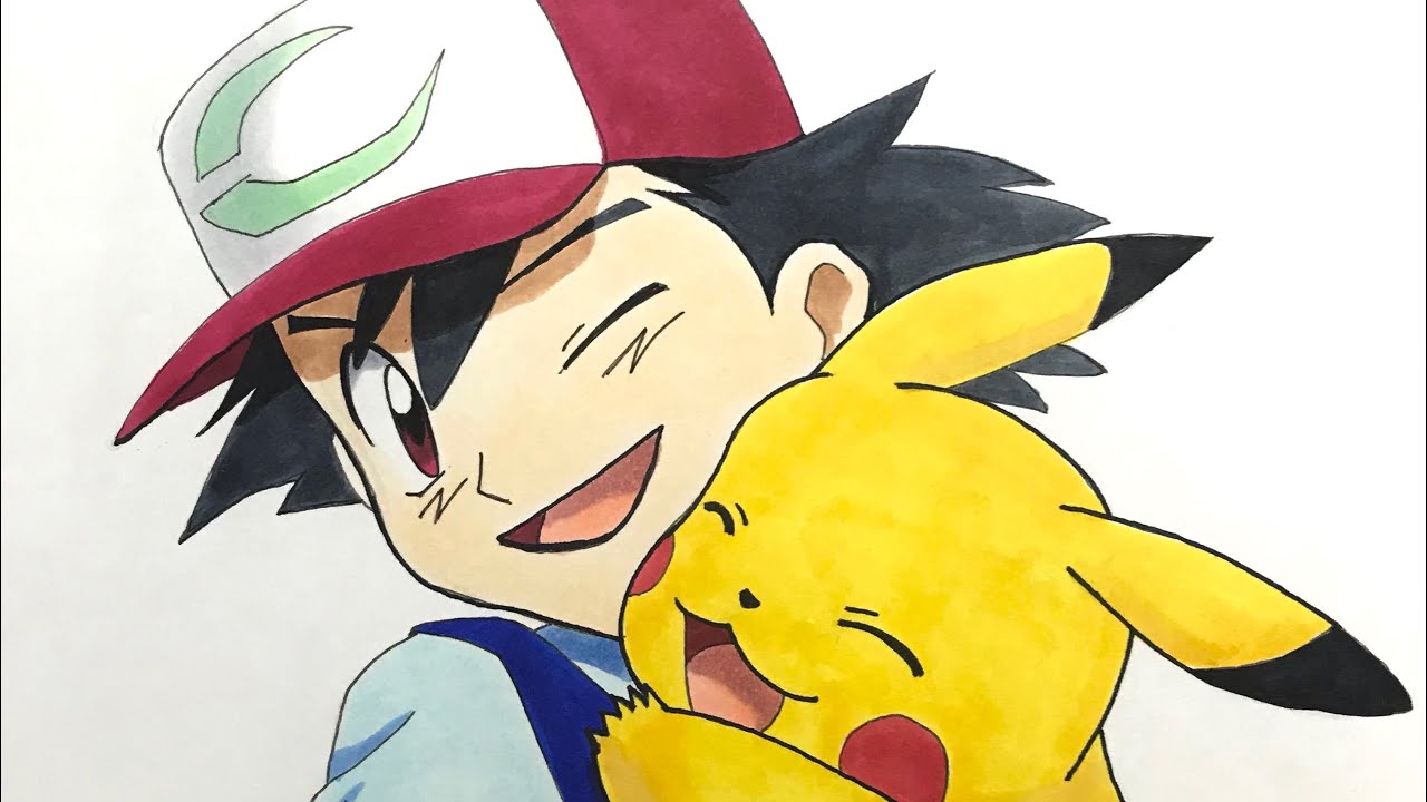 ポケモン サトシ ピカチュウ 描いてみた Pokémon drawing - YouTube