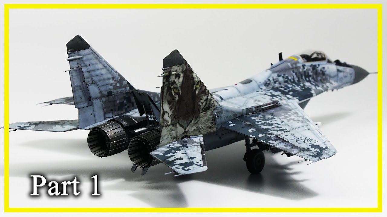 MiG-29 AS Fulcrum Digital Camouflage Part 01 (GWH 1/48) - YouTube