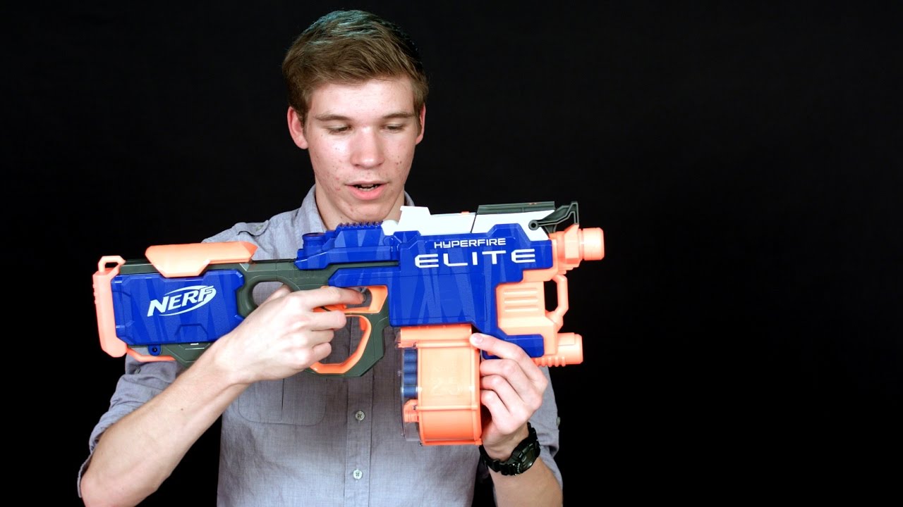 Nerf Elite Hyperfire Review and Shooting - YouTube