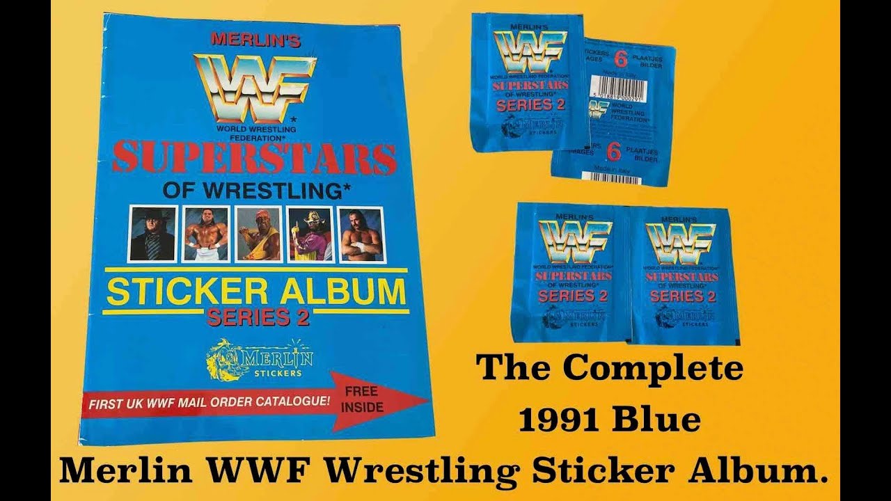 The Complete WWF 1991 Blue Series 2 Wrestling Sticker Album. The