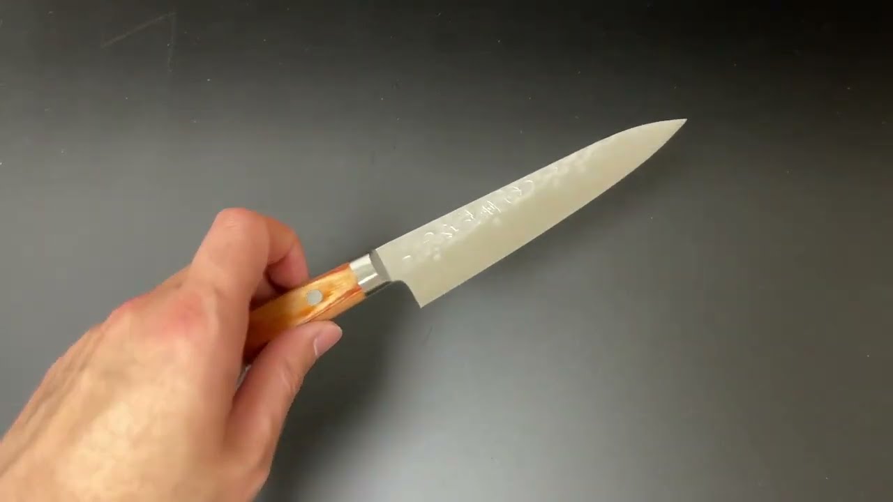 高村刃物 Takamurahamono ペティナイフ130mm クロマックス鋼 槌目 口金