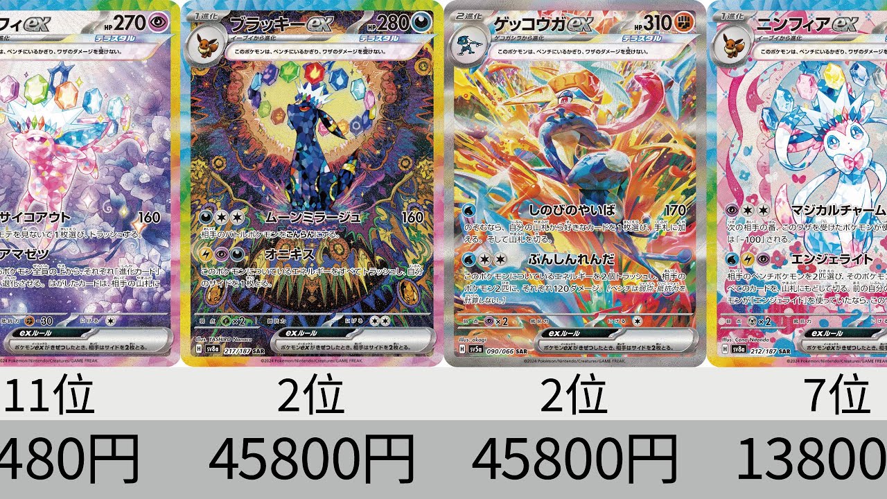 ポケカ】激動の1年！2024年SAR販売価格ランキング！ 25年12月【Pokemon