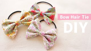 縫わない🎀】簡単♪リバティ布リボンヘアゴムの作り方 DIY