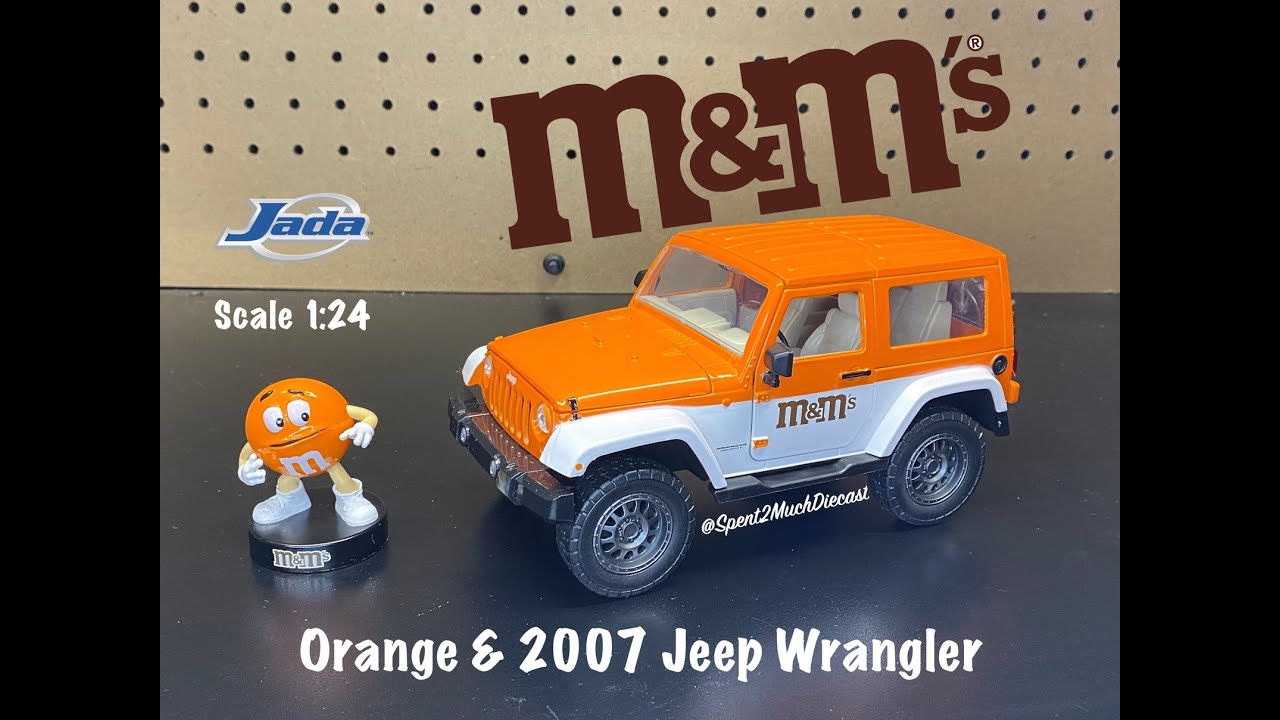 Orange & 2007 Jeep Wrangler By Jada - M&M Candy Diecast Unboxing