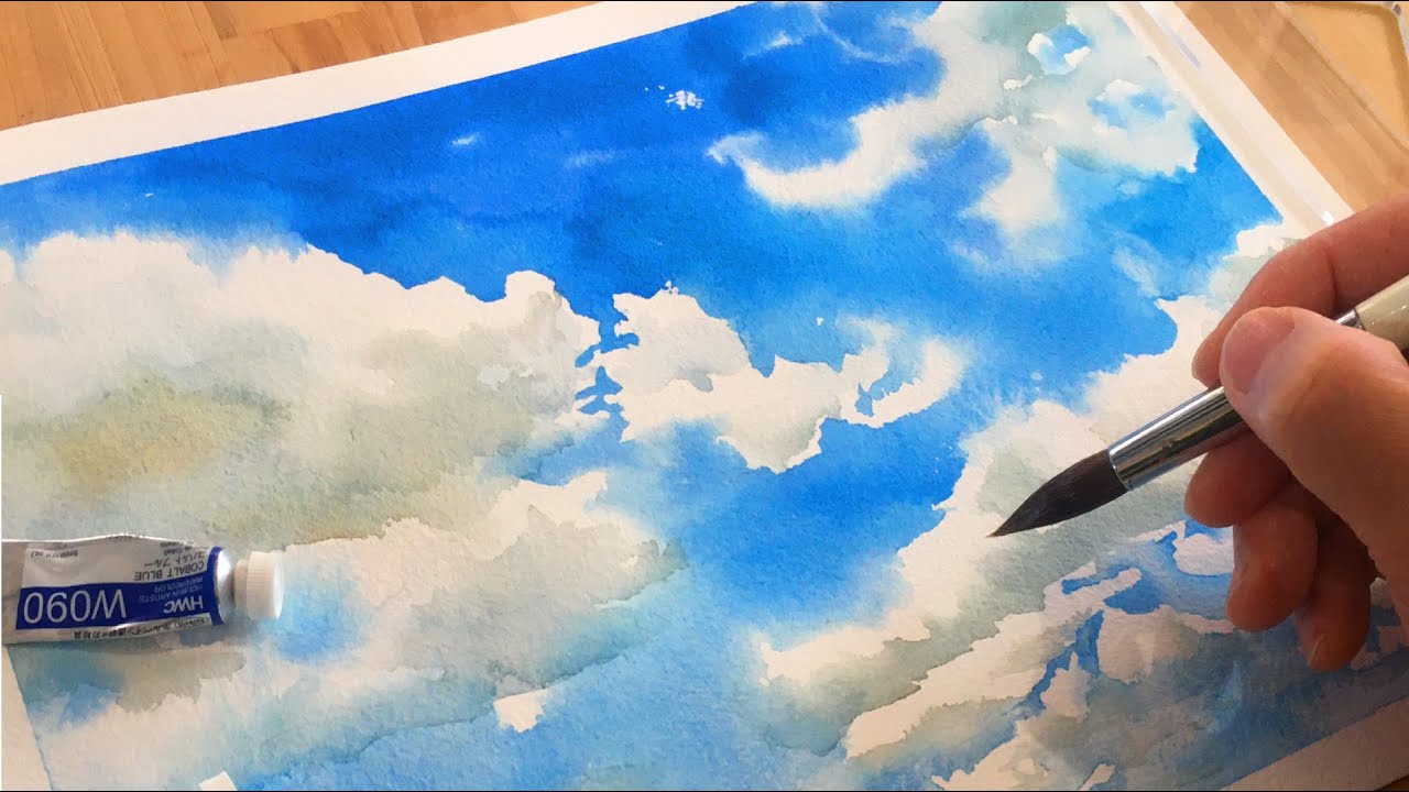 Watercolor Beginner's Guide] How to Draw Clouds? [Only 3 Key