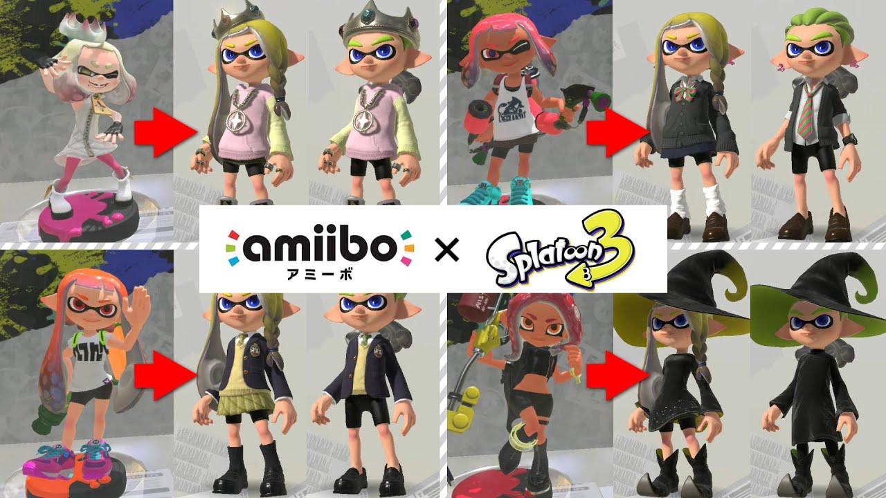 Splatoon3】List of gears you can get with amiibo - YouTube