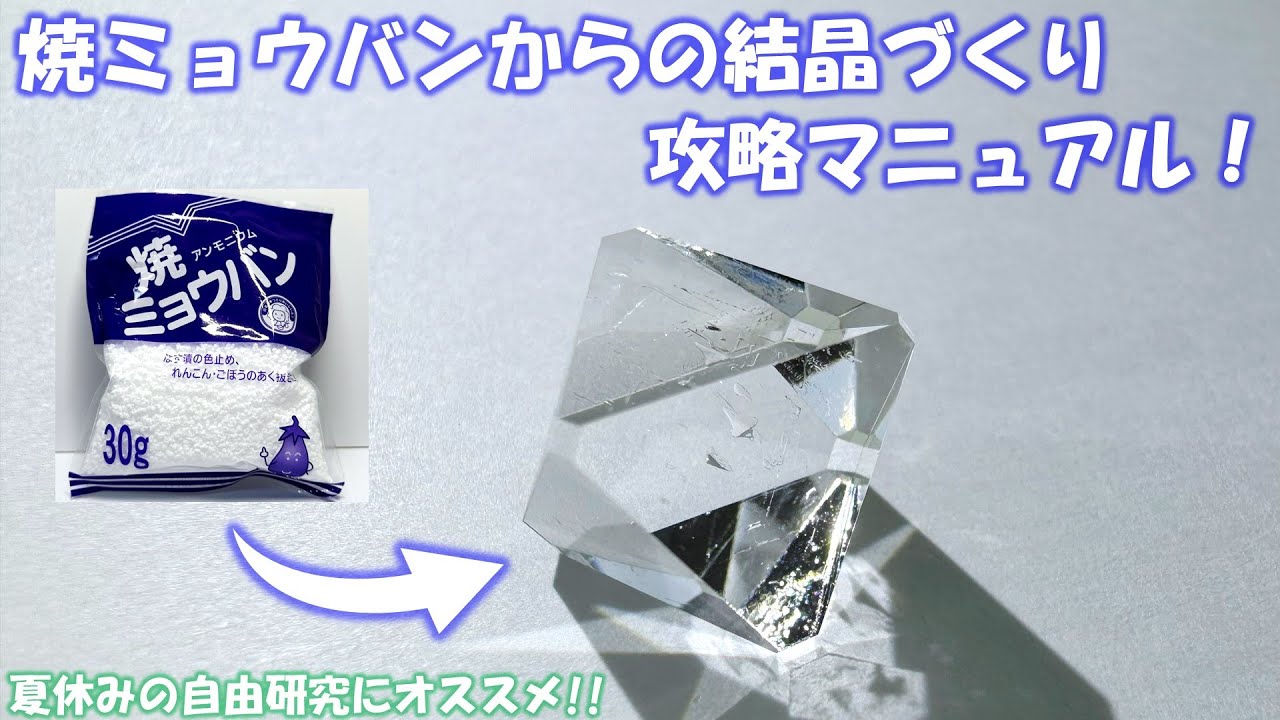 ミョウバンの結晶づくり part1 (温度差法) | How to grow alum
