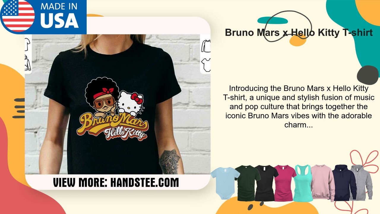 Bruno Mars X Hello Kitty T-shirt