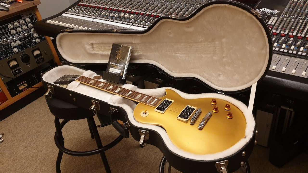 2008 GIBSON SLASH SIGNATURE GOLDTOP LES PAUL STANDARD GUITAR UP