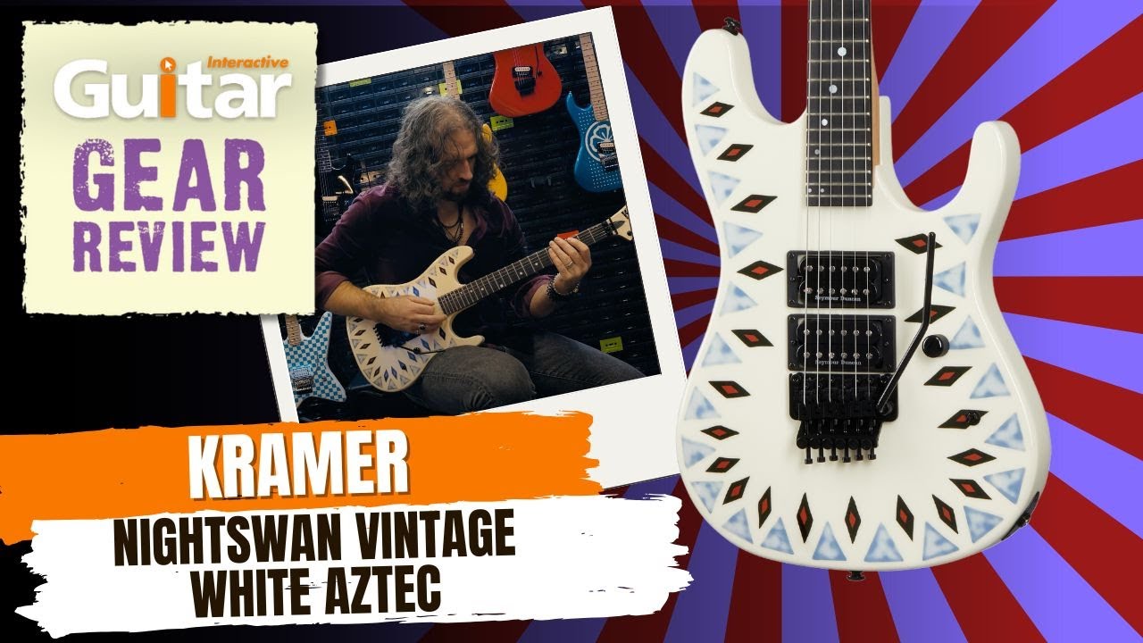 Kramer Nightswan Vintage White Aztec Graphic | Review | Guitar