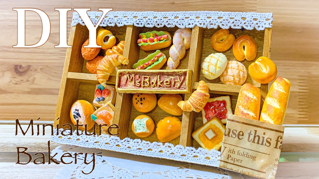 Miniature Food] I made 14 types of bread using clay! Miniature