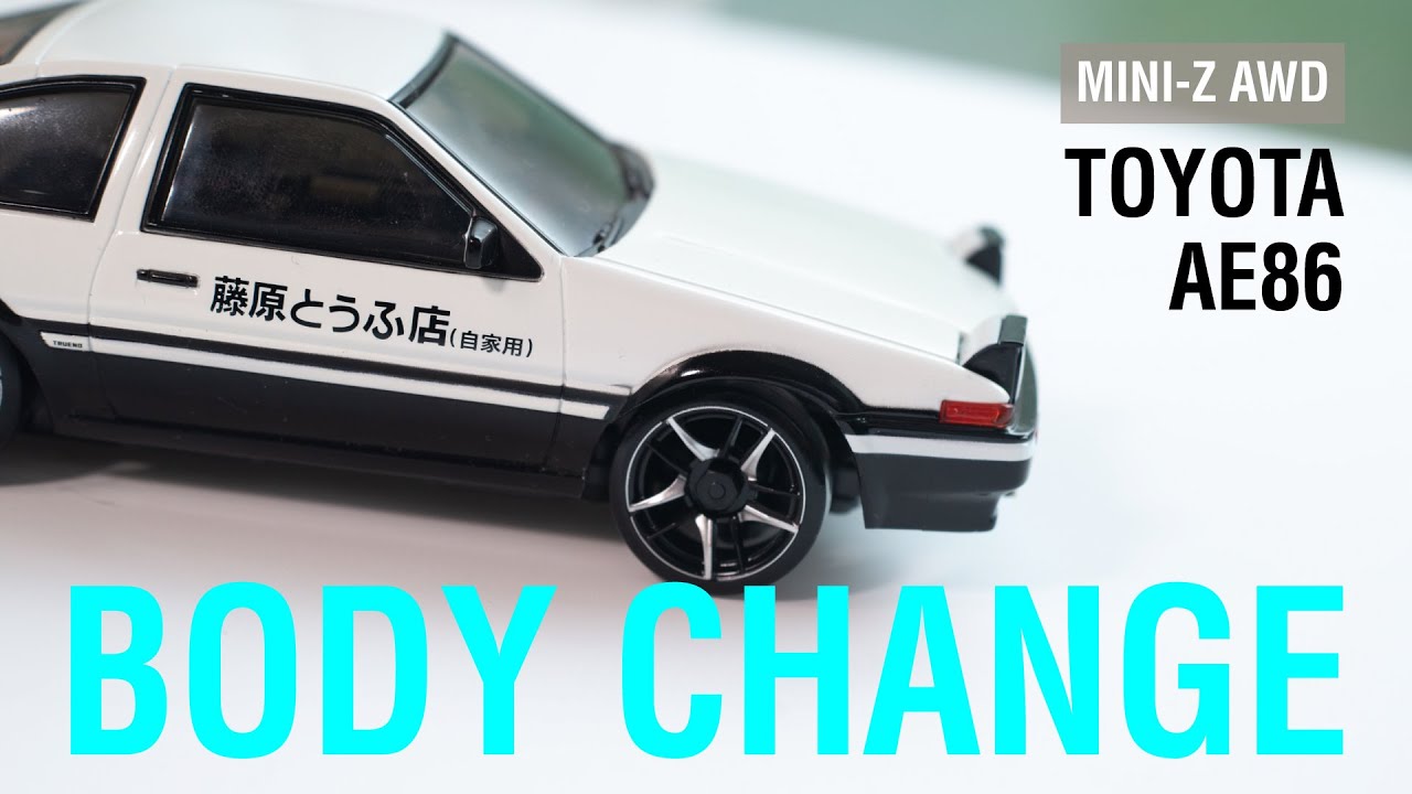 ミニッツ（MINI-Z）AWDのボディを交換。イニシャルD:トヨタ