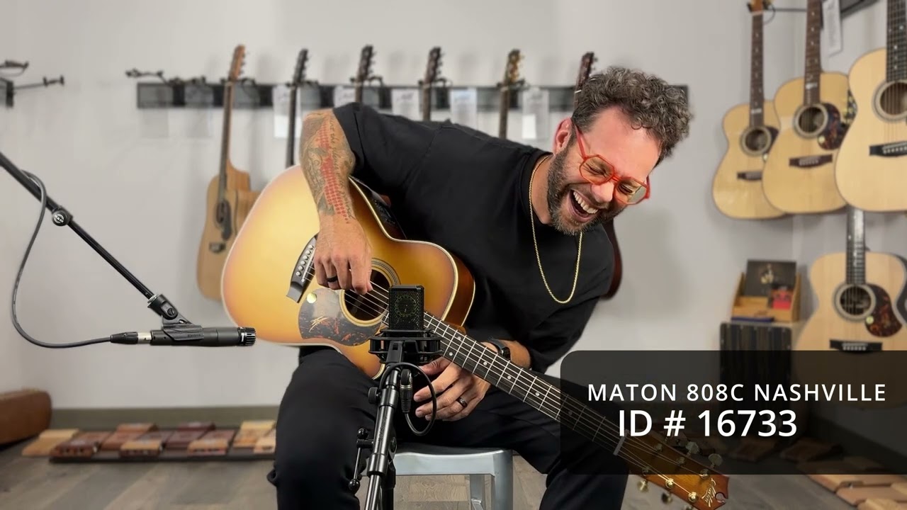 Maton Guitars EBG808C Nashville #16733 - YouTube