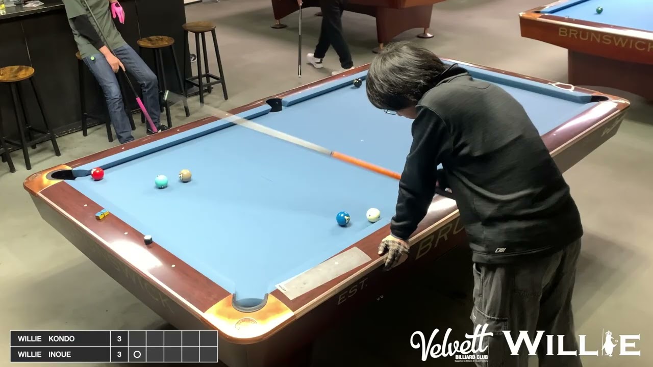ビリヤード 】ベルベット＆ウィリー交流戦 準決勝 近藤さん（W）VS