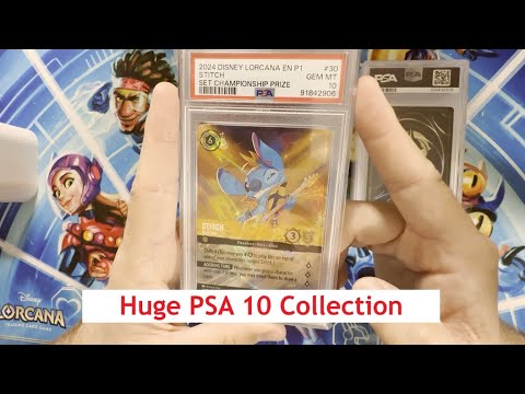Our Entire PSA 10 Lorcana Enchanted Collection!!! - YouTube