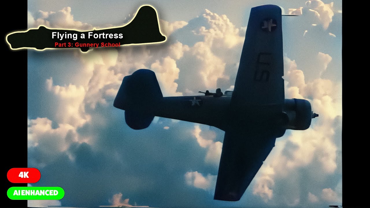 WWII Enhanced Footage: Aerial Gunnery School | Documentary