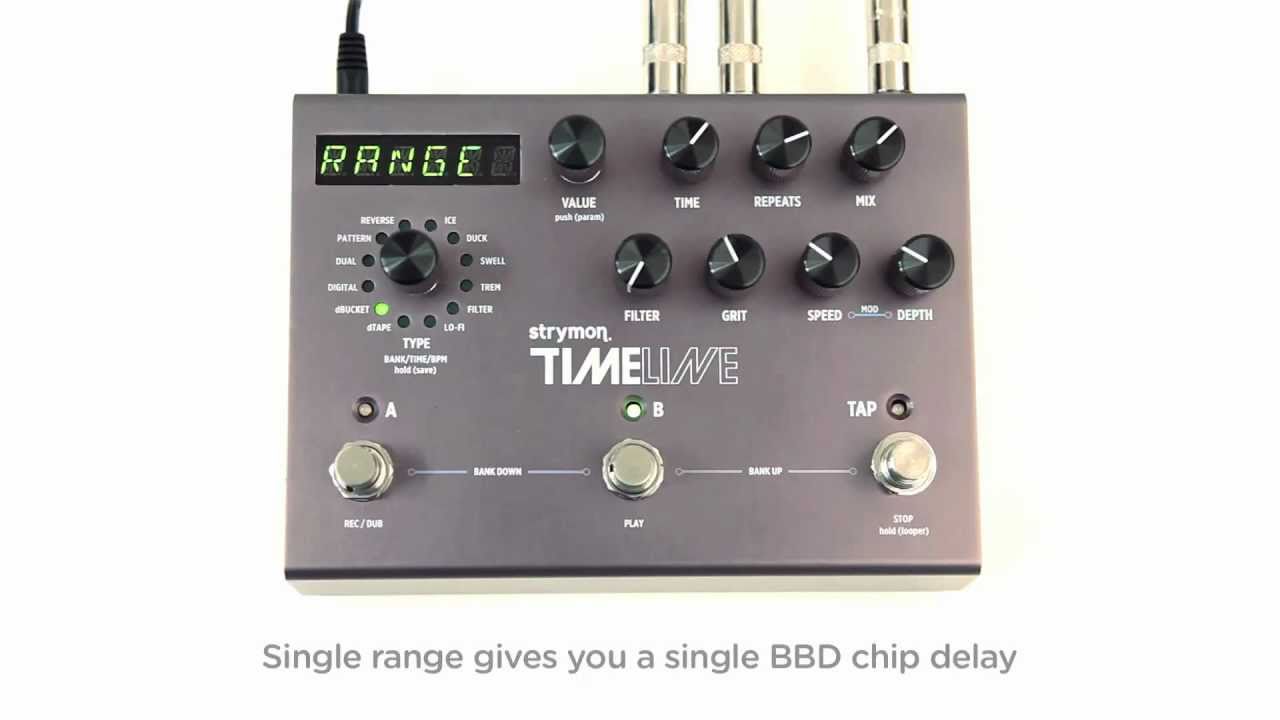 Strymon TimeLine - dBucket Delay Machine audio clips - YouTube