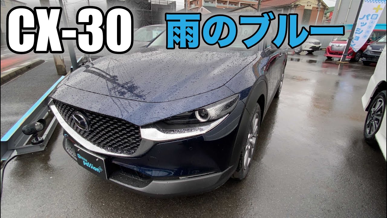 MAZDA CX-30】雨の日のディープクリスタルブルーマイカ！Deep Crystal