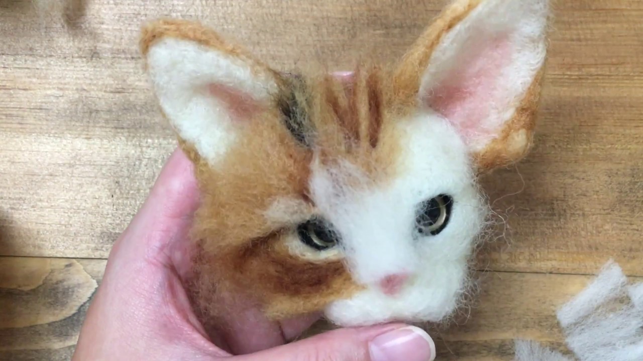 羊毛フェルトで作るリアル猫☆三毛猫の作り方☆ - YouTube