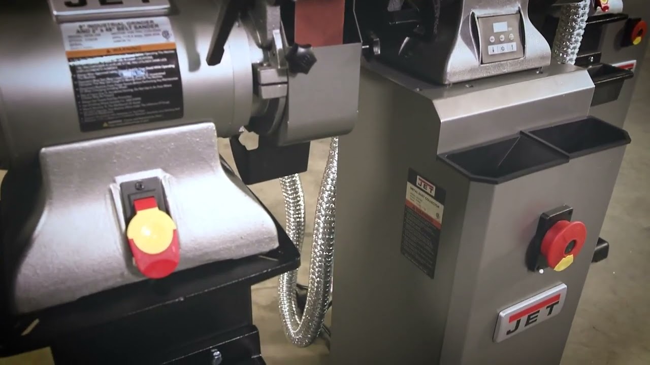 577436, JET IBGB-436VS 8-Inch Industrial Grinder and 4 x 36 Belt