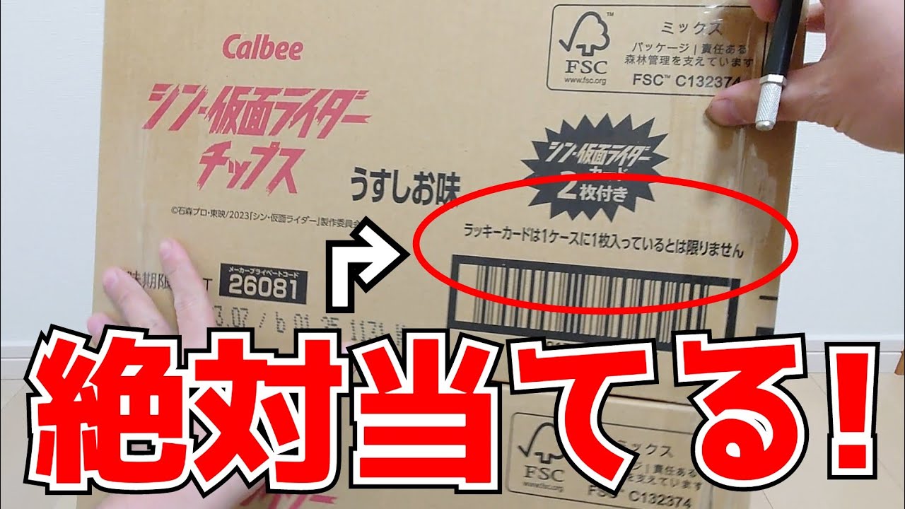 シン・仮面ライダーチップス1箱開封したらラッキーカードが当たるはず