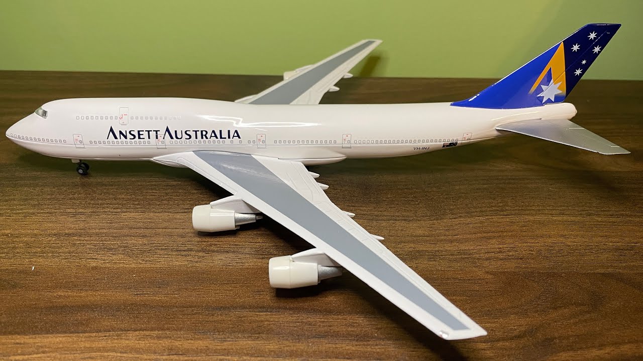 RARE* Schabak Models 1:250 Scale Ansett Australia 747-300 Review