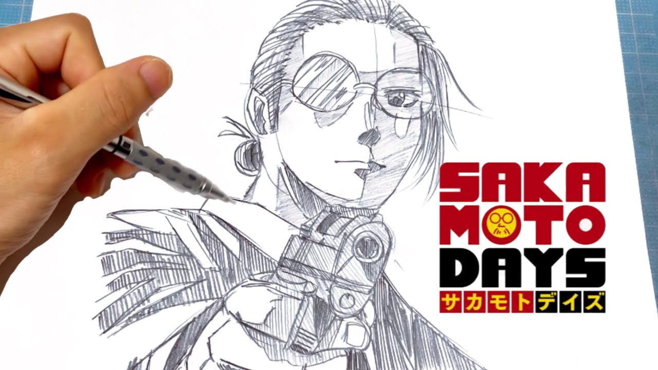 SAKAMOTO DAYS】坂本太郎 痩せた姿イラスト簡単描き方 - YouTube