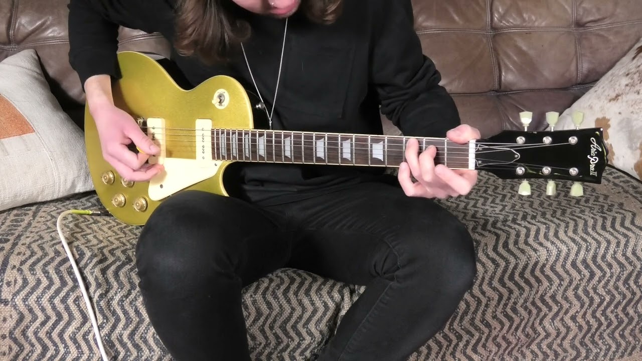 Aria Pro II Gold Top Les Paul p90s '56 Reissue, late 90's - YouTube