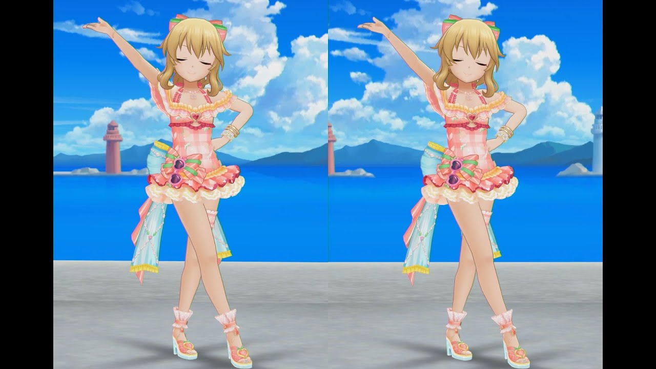 デレステMV][立体視]「Angel Breeze」 櫻井桃華 with 素顔のビーチ