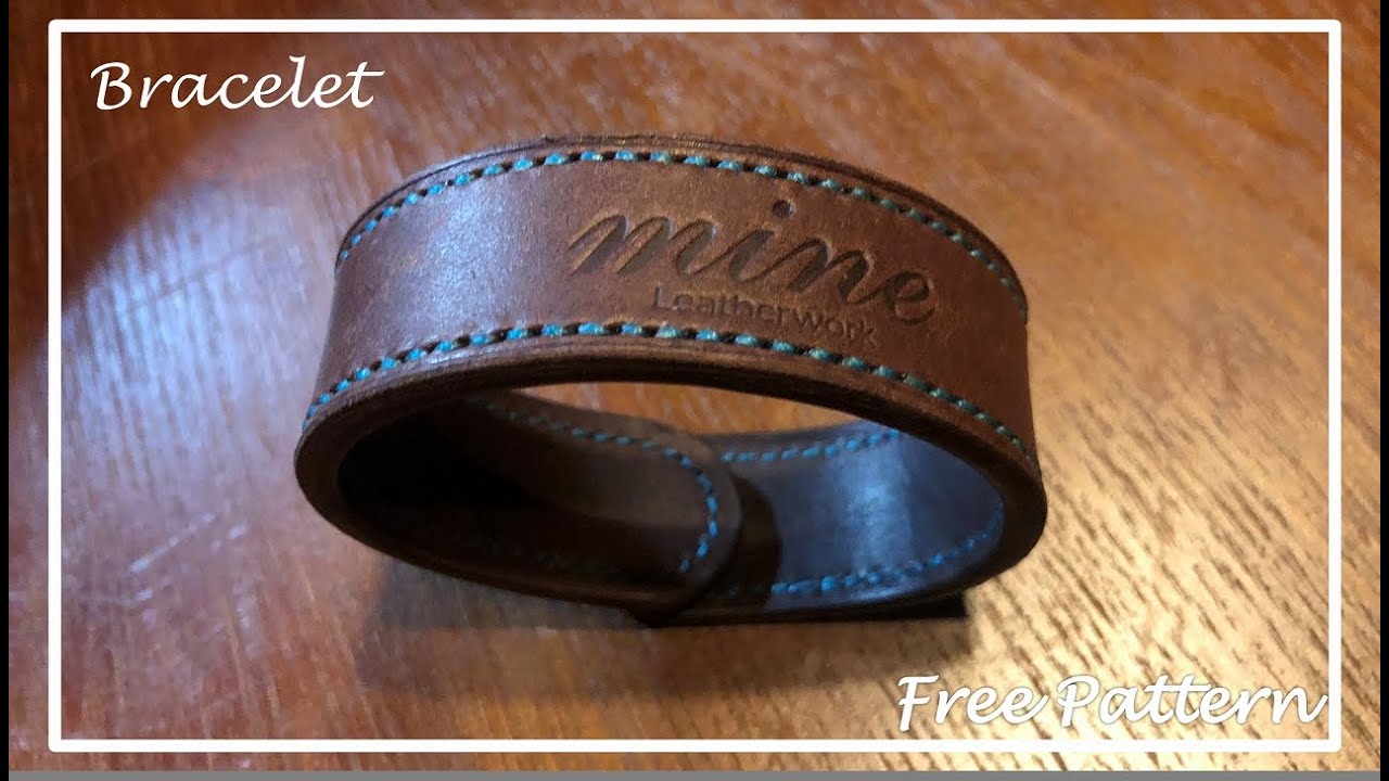 Leather Craft/Beginner] All-leather bracelet with no metal parts