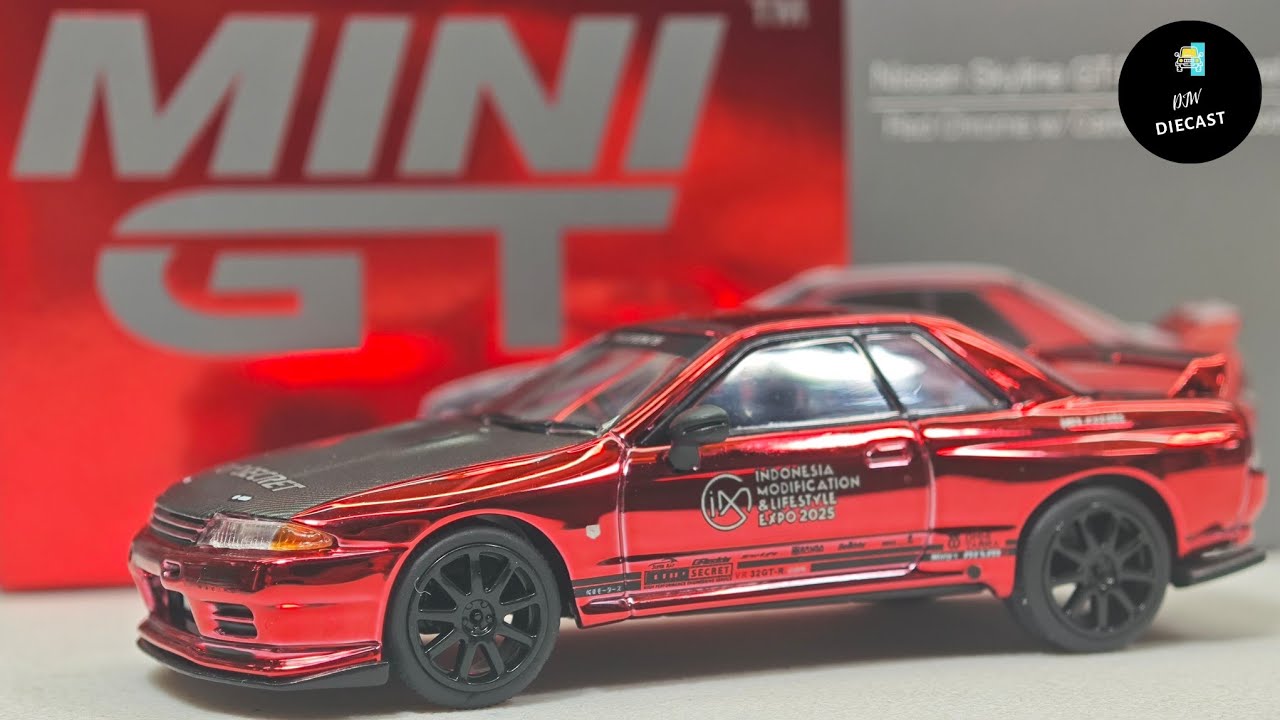 Nissan Skyline GT-R R32 Top Secret Red Chrome IMX 2025 by Mini GT
