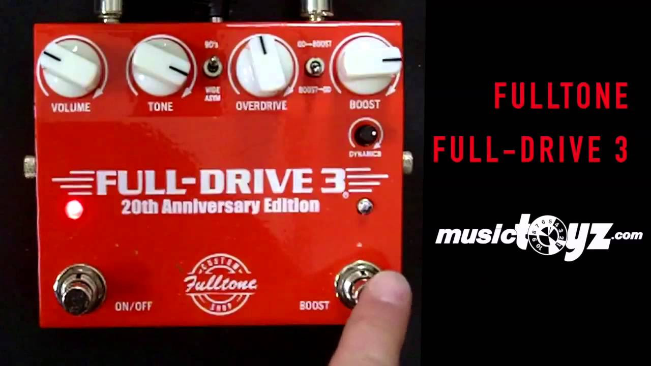 Fulltone Fulldrive 3 20th Aniversary Edition Custom Shop - YouTube