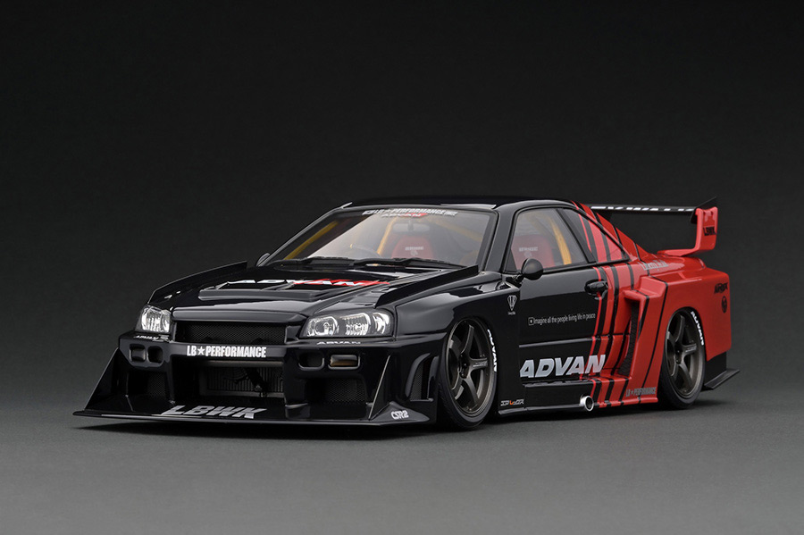 IG2703 1/18 LB-ER34 Super Silhouette SKYLINE Black/Red | LINE UP