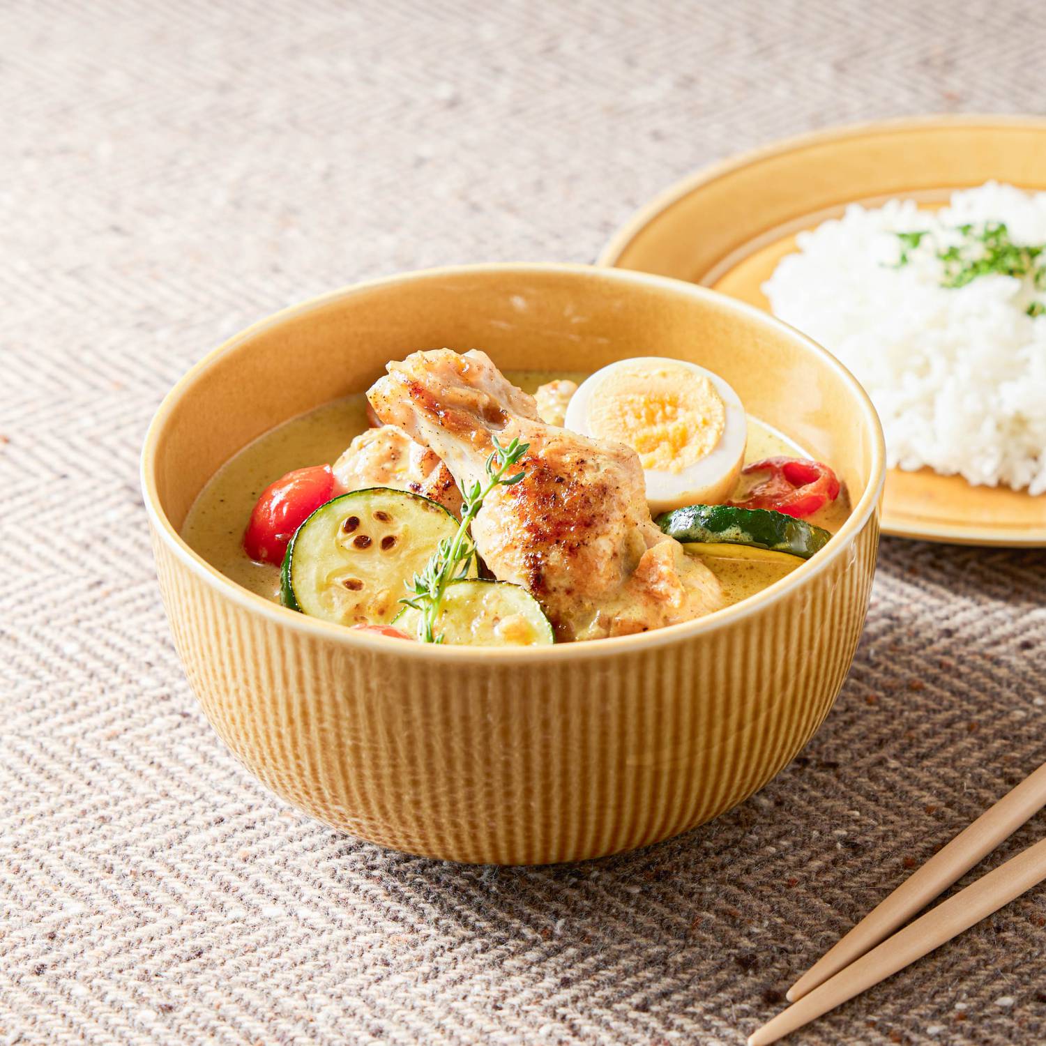 深山(miyama.) スープのカレー皿 スープボウル ブラウン(ラッカ15.5cm