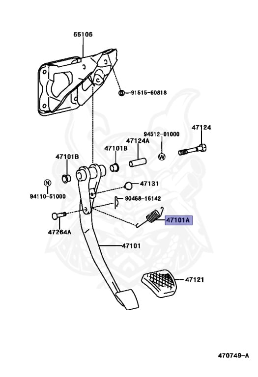 90507-12011 - Toyota - Spring (for Brake Pedal Return) - Nengun