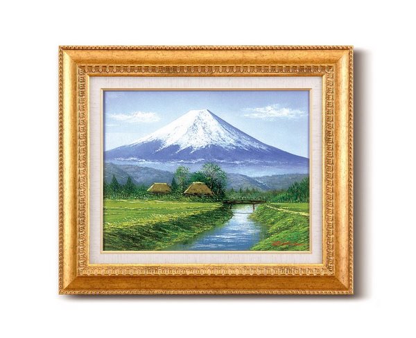 楽天市場】油絵 絵画 赤富士/インテリア 額入り 額装込 風景画 油絵