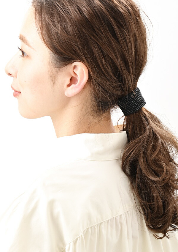 スタッズ風ワイヤー入りポニーフック H7636 | ヘアアクセサリー