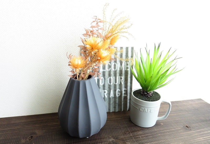 楽天市場】フラワーベース クールミューM 陶器 花瓶 花器 ダークグレー