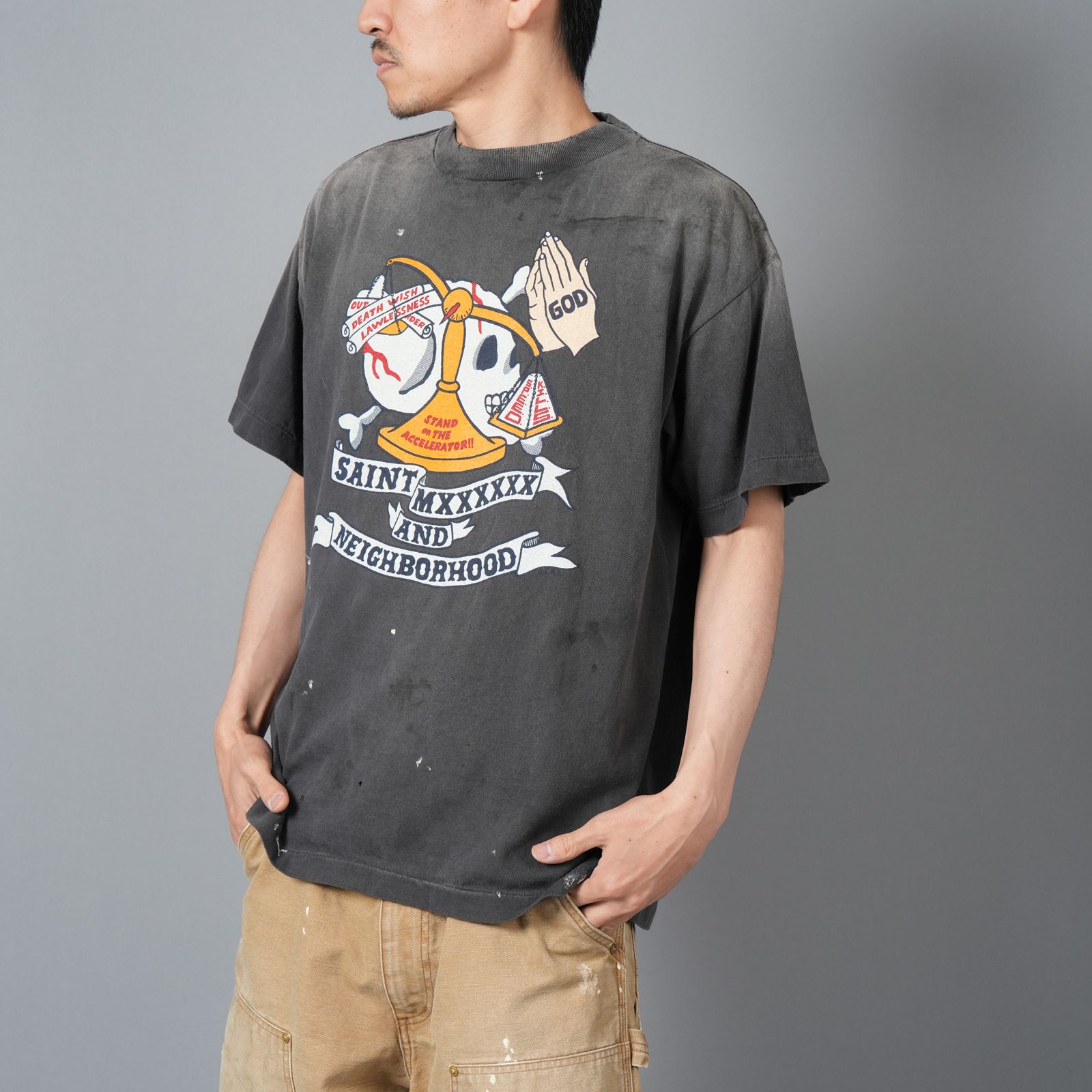 SAINT M×××××× - 【コラボ】SM-HR8-0000-C68 / STHD . SS TEE PRAY T