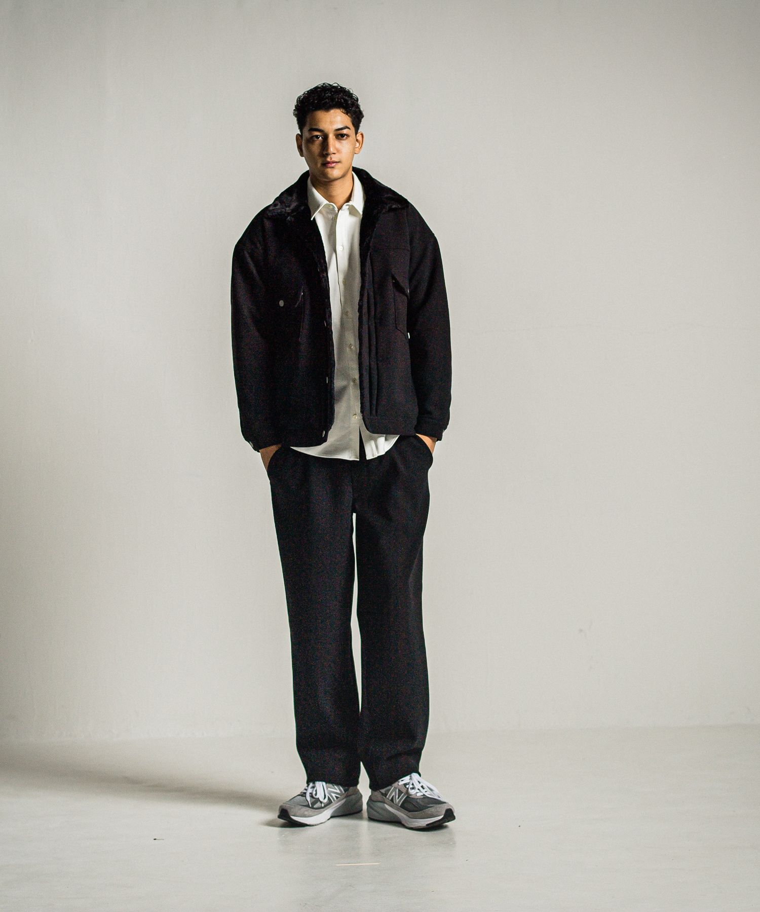 RESOUND CLOTHING - MELTON WIDE TUCK PANTS / RC34-ST-016WT