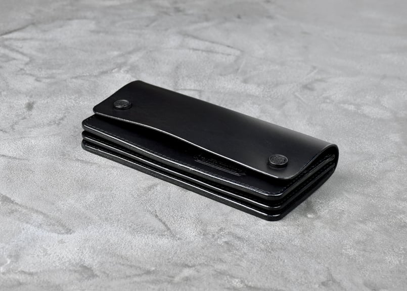 DRAKE ドレイク トラッカーロングウォレット ITALIAN-SMOOTH | BLACK