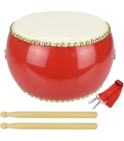 Amazon | 【和太鼓】長胴太鼓1.4尺(巻耳)四角台座セット | 太鼓 | 楽器