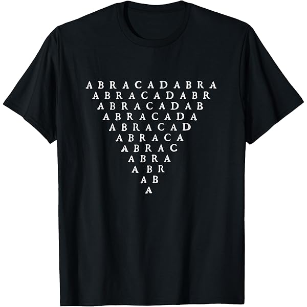 Amazon.com: Abracadabra Triangle Protection Amulet Magic T-Shirt T