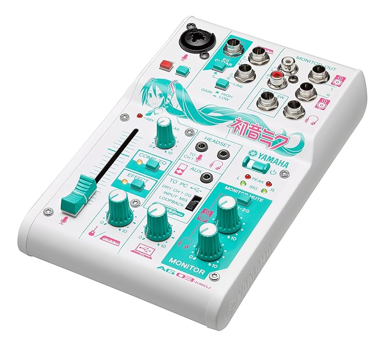YAMAHA AG03-MIKU - ベストセラーの3チャンネルミキサー「AG03」の初音