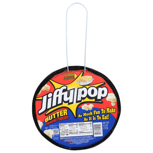 Jiffy Pop Butter Flavored Popcorn, Stovetop Popping Pan - 4.5