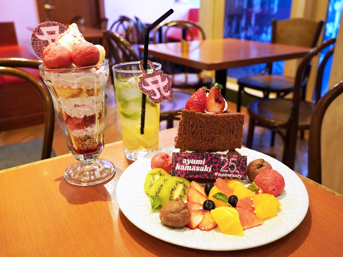 cafe Ma Maison」で提供するコラボメニュー＝渋谷・SHIBUYA109、浜崎