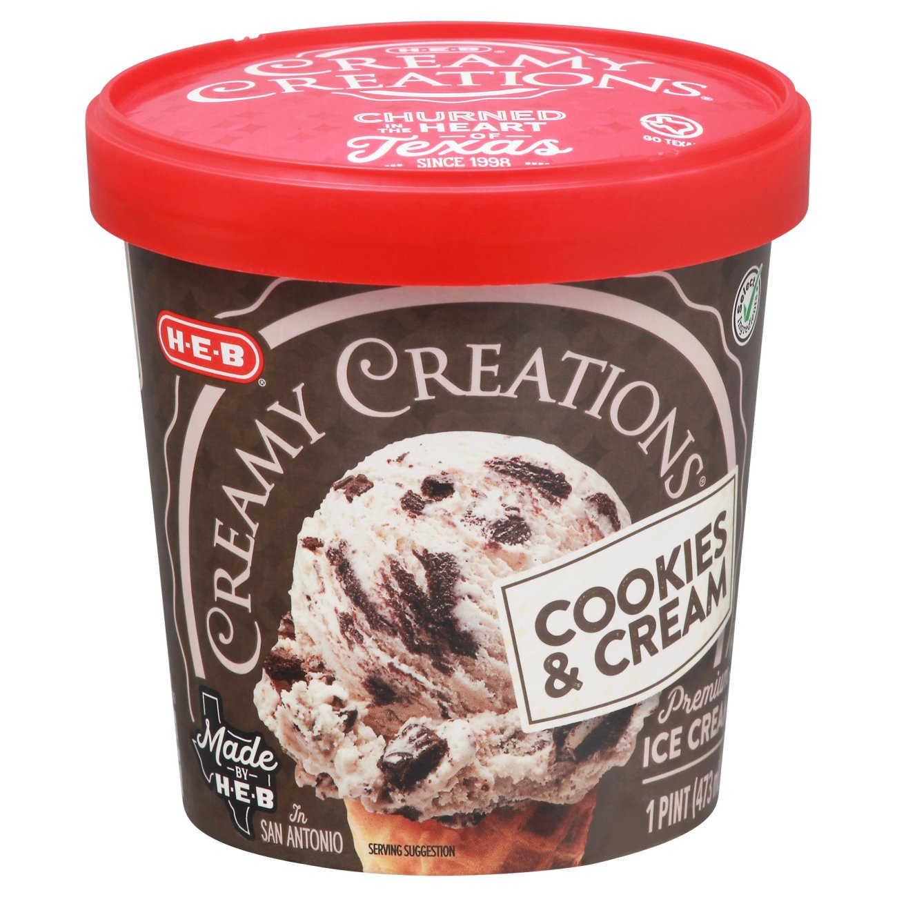 H-E-B Creamy Creations Cookies & Cream Ice Cream, 1 pt | Joe V's