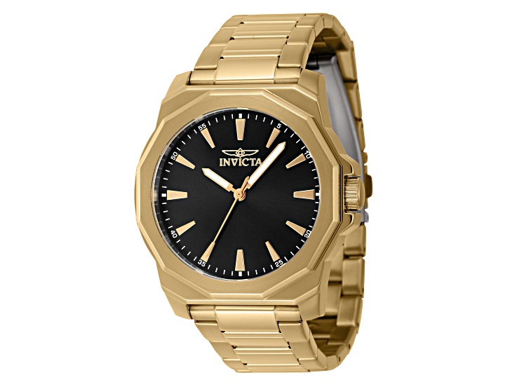 Invicta Speedway 42mm Black Dial Gold Tone Stainless Steel Quartz