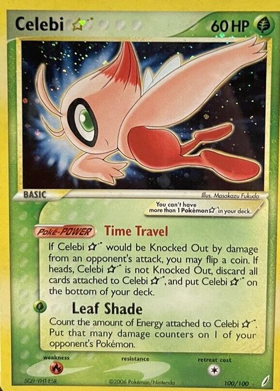 Celebi Star 2006 EX: Crystal Guardians #100/100 Holo Price Guide