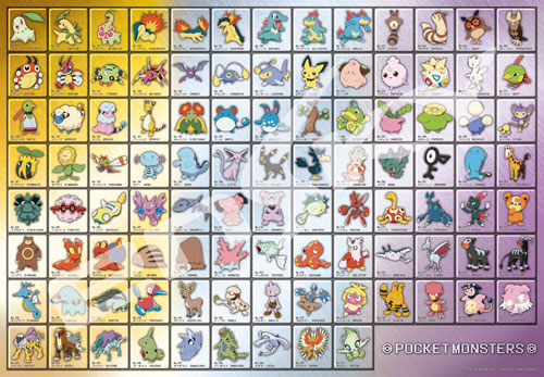 ジグソーパズル ポケットモンスターズ ポケモン図鑑 No.152～No.251